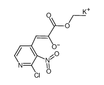 potassium (1Z)-1-(2-chloro-3-nitropyridin-4-yl)-3-ethoxy-3-oxoprop-1-en-2-olate结构式