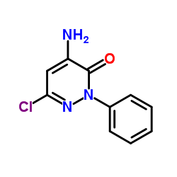 4-氨基-6-氯-2-苯基哒嗪-3(2H)-酮结构式