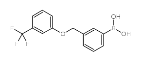 3-(3’-(三氟甲基)苯氧基甲基)苯基硼酸结构式