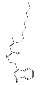 N-[2-(1H-indol-3-yl)ethyl]-3-methyldodec-2-enamide Structure