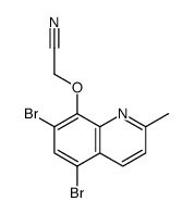 2-(5,7-dibromo-2-methylquinolin-8-yl)oxyacetonitrile结构式