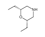 Morpholine, 2,6-diethyl-, cis Structure