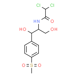 2,2-Dichloro-N-(2-hydroxy-1-(hydroxymethyl)-2-[4-(methylsulfonyl)pheny l]ethyl)acetamide结构式