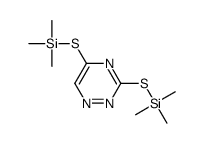 trimethyl-[(3-trimethylsilylsulfanyl-1,2,4-triazin-5-yl)sulfanyl]silane Structure