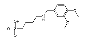 4-[(3,4-dimethoxyphenyl)methylamino]butane-1-sulfonic acid Structure