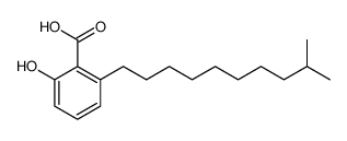 Benzoic acid, 2-hydroxy-6-(9-methyldecyl)结构式