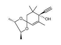 (2S,3S,8R)-8-ethynyl-2,3,7,9,9-pentamethyl-1,4-dioxaspiro[4.5]dec-6-en-8-ol Structure