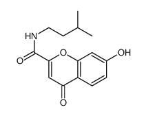 7-hydroxy-N-(3-methylbutyl)-4-oxochromene-2-carboxamide Structure