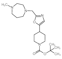 tert-butyl 4-(2-((4-methyl-1,4-diazepan-1-yl)methyl)oxazol-5-yl)piperidine-1-carboxylate结构式