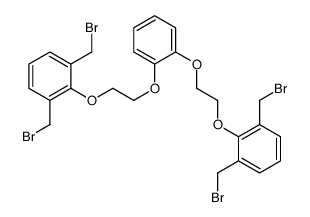 2-[2-[2-[2-[2,6-bis(bromomethyl)phenoxy]ethoxy]phenoxy]ethoxy]-1,3-bis(bromomethyl)benzene Structure