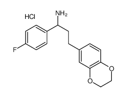 [3-(2,3-dihydro-1,4-benzodioxin-6-yl)-1-(4-fluorophenyl)propyl]azanium,chloride结构式