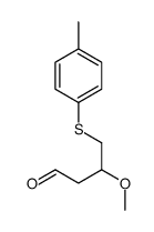 3-methoxy-4-(4-methylphenyl)sulfanylbutanal Structure