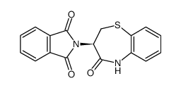 (3R)-2,3-Dihydro-3-phthalimido-1,5-benzothiazepin-4(5H)-on Structure