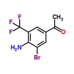 1-[4-Amino-3-bromo-5-(trifluoromethyl)phenyl]ethanone Structure