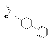 2-methyl-2-(4-phenylcyclohexyl)oxypropanoic acid Structure
