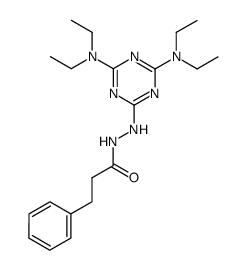 3-phenyl-propionic acid N'-(4,6-bis-diethylamino-[1,3,5]triazin-2-yl)-hydrazide Structure