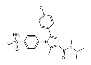 5-(4-chlorophenyl)-N-isopropyl-N,2-dimethyl-1-(4-sulfamoylphenyl)-1H-pyrrole-3-carboxamide结构式