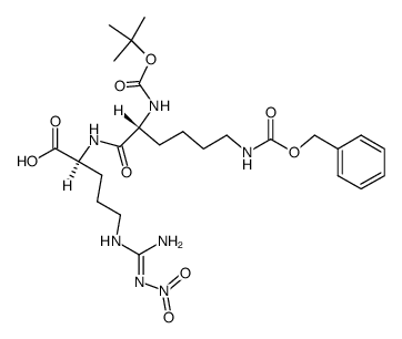 Boc-D-Lys(Z)-Arg(NO2)-OH结构式