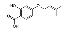 2-hydroxy-4-(3-methyl-but-2-enyloxy)-benzoic acid结构式