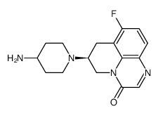 (S)-6-(4-amino-1-piperidinyl)-8-fluoro-6,7-dihydro-3h,5H-pyrido[1,2,3-de]quinoxalin-3-one结构式