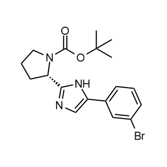 (S)-tert-Butyl2-(5-(3-bromophenyl)-1H-imidazol-2-yl)pyrrolidine-1-carboxylate picture