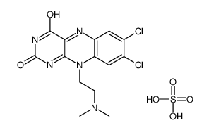 2-(7,8-dichloro-2,4-dioxobenzo[g]pteridin-10-yl)ethyl-dimethylazanium,hydrogen sulfate Structure