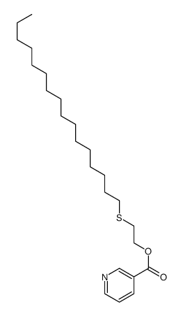 2-hexadecylsulfanylethyl pyridine-3-carboxylate结构式