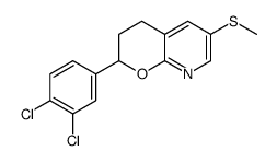 2-(3,4-dichlorophenyl)-6-methylsulfanyl-3,4-dihydro-2H-pyrano[2,3-b]pyridine结构式