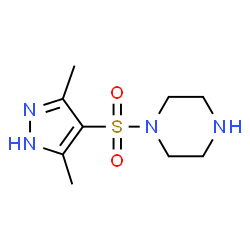 1-[(3,5-Dimethyl-1H-pyrazol-4-yl)sulfonyl]piperazine结构式