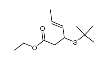 (E)-ethyl 3-(tert-butylthio)hex-4-enoate Structure