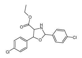 ethyl 2,5-bis(4-chlorophenyl)-1,3-oxazolidine-4-carboxylate结构式