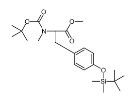 O-叔丁基二甲基甲硅烷基-N-甲基-Nt-丁氧基羰基-L-酪氨酸,甲基酯结构式