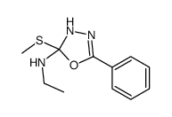 N-ethyl-2-methylsulfanyl-5-phenyl-3H-1,3,4-oxadiazol-2-amine Structure