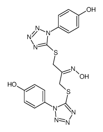 1,3-Bis[[1-(4-hydroxyphenyl)-1H-tetrazol-5-yl]thio]-2-propanone oxime structure