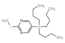 2-甲硫基-5-(三丁基锡基)嘧啶结构式