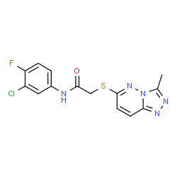 N-(3-Chloro-4-fluorophenyl)-2-[(3-methyl[1,2,4]triazolo[4,3-b]pyridazin-6-yl)sulfanyl]acetamide结构式