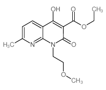 Ethyl 4-hydroxy-1-(2-methoxyethyl)-7-methyl-2-oxo-1,2-dihydro-1,8-naphthyridine-3-carboxylate Structure