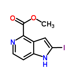 Methyl 2-iodo-1H-pyrrolo[3,2-c]pyridine-4-carboxylate Structure