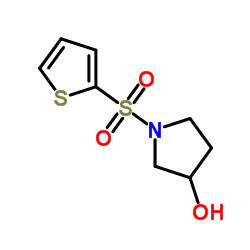 1-(Thiophene-2-sulfonyl)-pyrrolidin-3-ol结构式