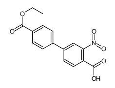 4-(4-ethoxycarbonylphenyl)-2-nitrobenzoic acid结构式