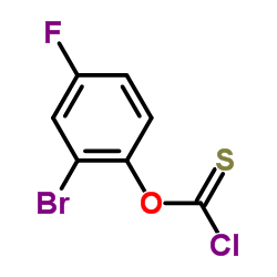 2-BROMO-4-FLUOROPHENYL CHLOROTHIOFORMATE结构式