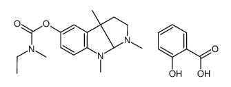 (3,4,8b-trimethyl-2,3a-dihydro-1H-pyrrolo[2,3-b]indol-7-yl) N-ethyl-N-methylcarbamate,2-hydroxybenzoic acid结构式