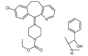 ethyl 4-(8-chloro-5,6-dihydrobenzo[1,2]cyclohepta[2,4-b]pyridin-11-ylidene)piperidine-1-carboxylate,(1S,2S)-2-(methylamino)-1-phenylpropan-1-ol Structure