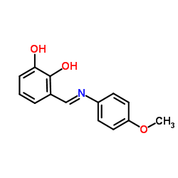 3-[(4-Methoxy-phenylimino)-methyl]-benzene-1,2-diol结构式