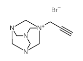 3,5, 7-Triaza-1-azoniatricyclo[3.3.1.1(3,7)]decane, 1-(2-propynyl)-, bromide picture