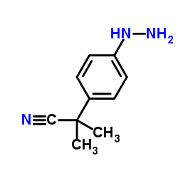 2-(4-Hydrazinophenyl)-2-methylpropanenitrile结构式