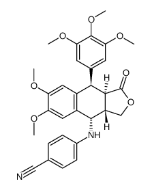 6,7-O,O-demethylene-6,7-O,O-dimethyl-4β-(4''-cyanoanilino)-4-desoxypodophyllotoxin Structure