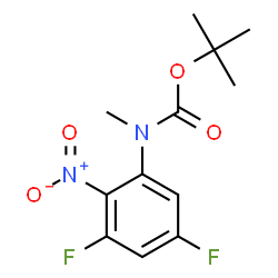 tert-butyl 3,5-difluoro-2-nitrophenyl(methyl)carbamate Structure