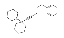 1-[1-(5-phenylpent-1-ynyl)cyclohexyl]piperidine结构式