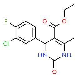 Ethyl 4-(3-chloro-4-fluorophenyl)-6-methyl-2-oxo-1,2,3,4-tetrahydropyrimidine-5-carboxylate Structure